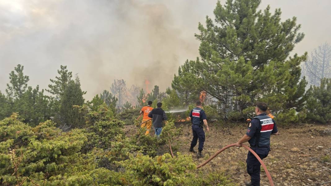 Konya Derbent’te orman yangını çıktı 3